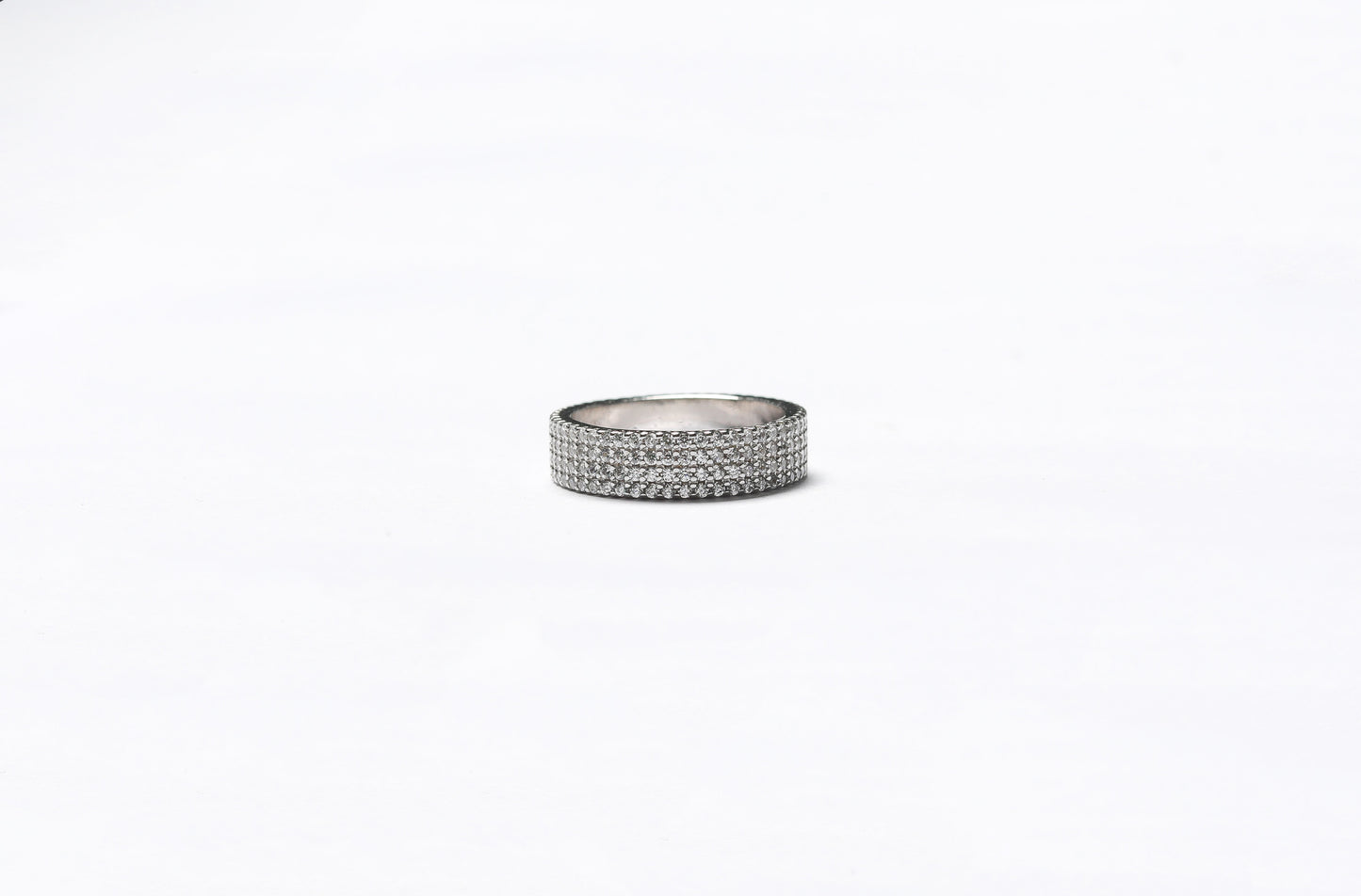 Senobar Diamond Band Ring on Pure 925 Silver.