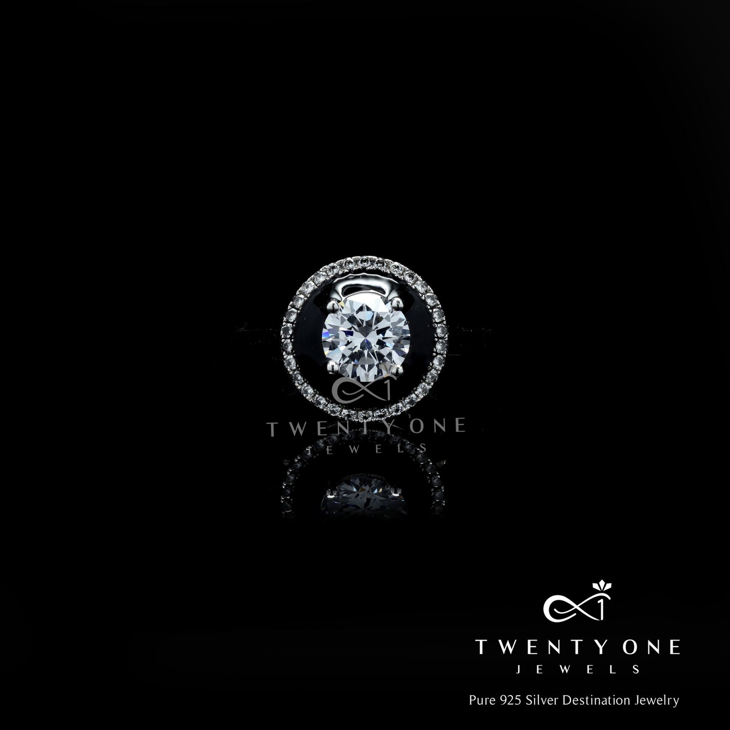 Black Beauty Reysa Solitaire Ring